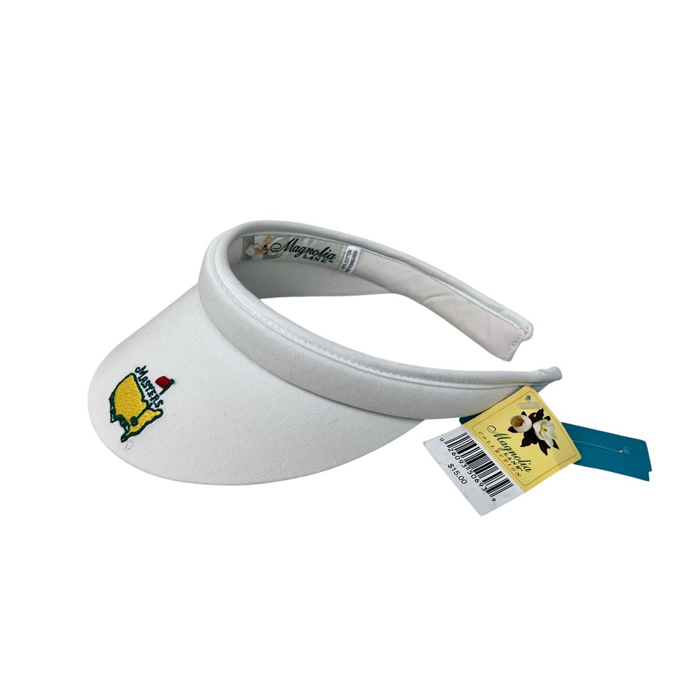Magnolia Lane Masters Visor Women OS White NEW Golf Tournament Clip On Hat